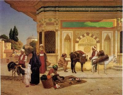 unknow artist Arab or Arabic people and life. Orientalism oil paintings 586 China oil painting art